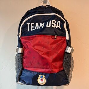 Red and Blue Team USA Officially Licensed Backpack Nylon Laptop Bag